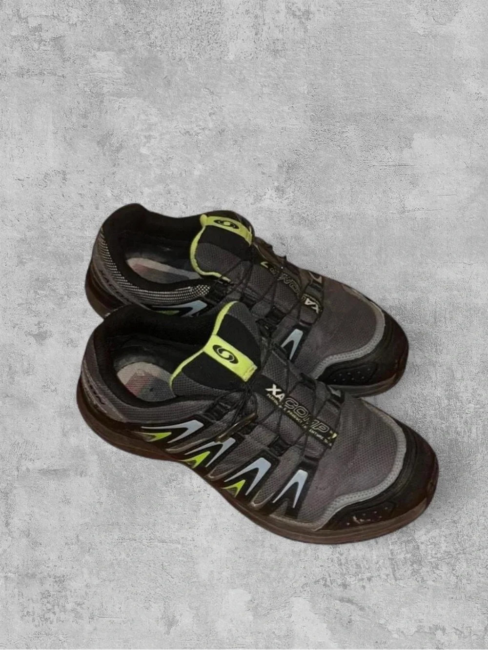 Salomon Men's Black & Gray Trail Runners with Neon Green Accents